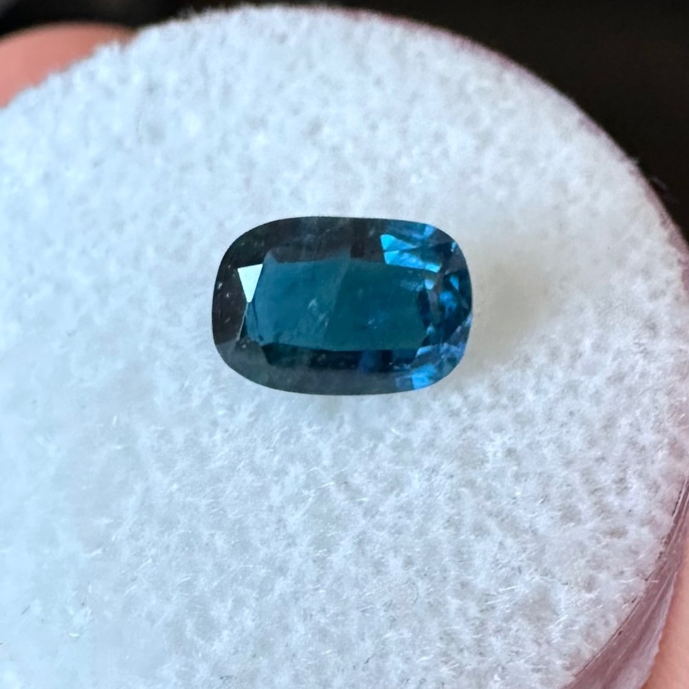 💎 VIVID INDICOLITE 1.20ct Afghan Royal Blue Tourmaline ✨ Cushion Cut
